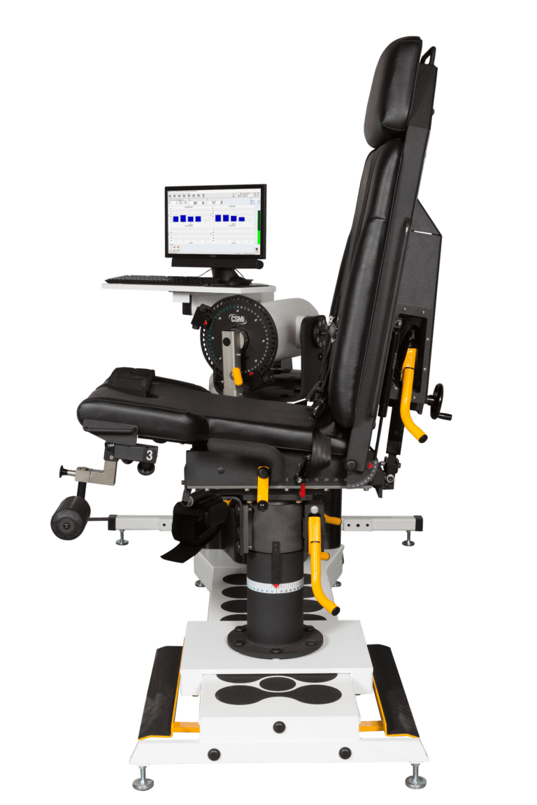 side view of the humac norm extremity system, isokinetic machine