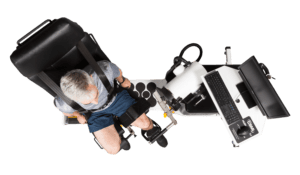 humac norm isokinetic dynamometer, top down view.